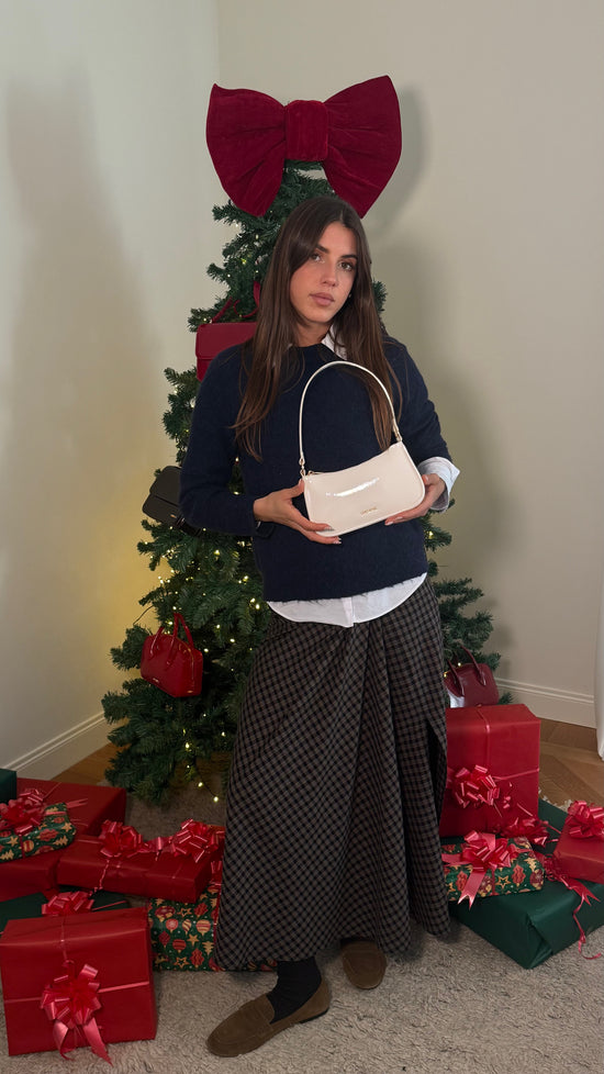 Borsa a spalla EMMA VERNICE - CREAM