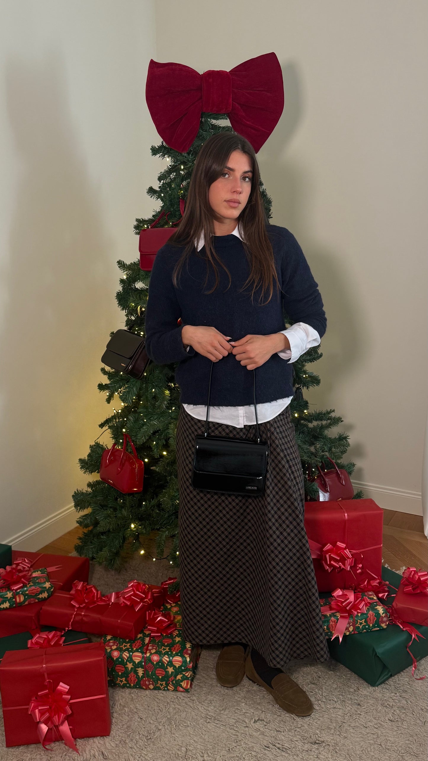 Borsa a spalla FLORA - BLACK