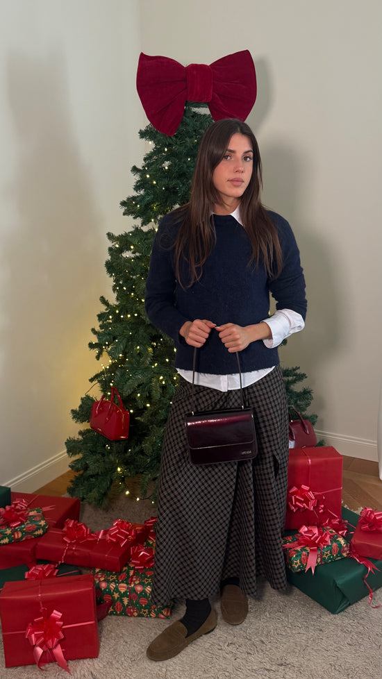 Borsa a spalla FLORA - BURGUNDY