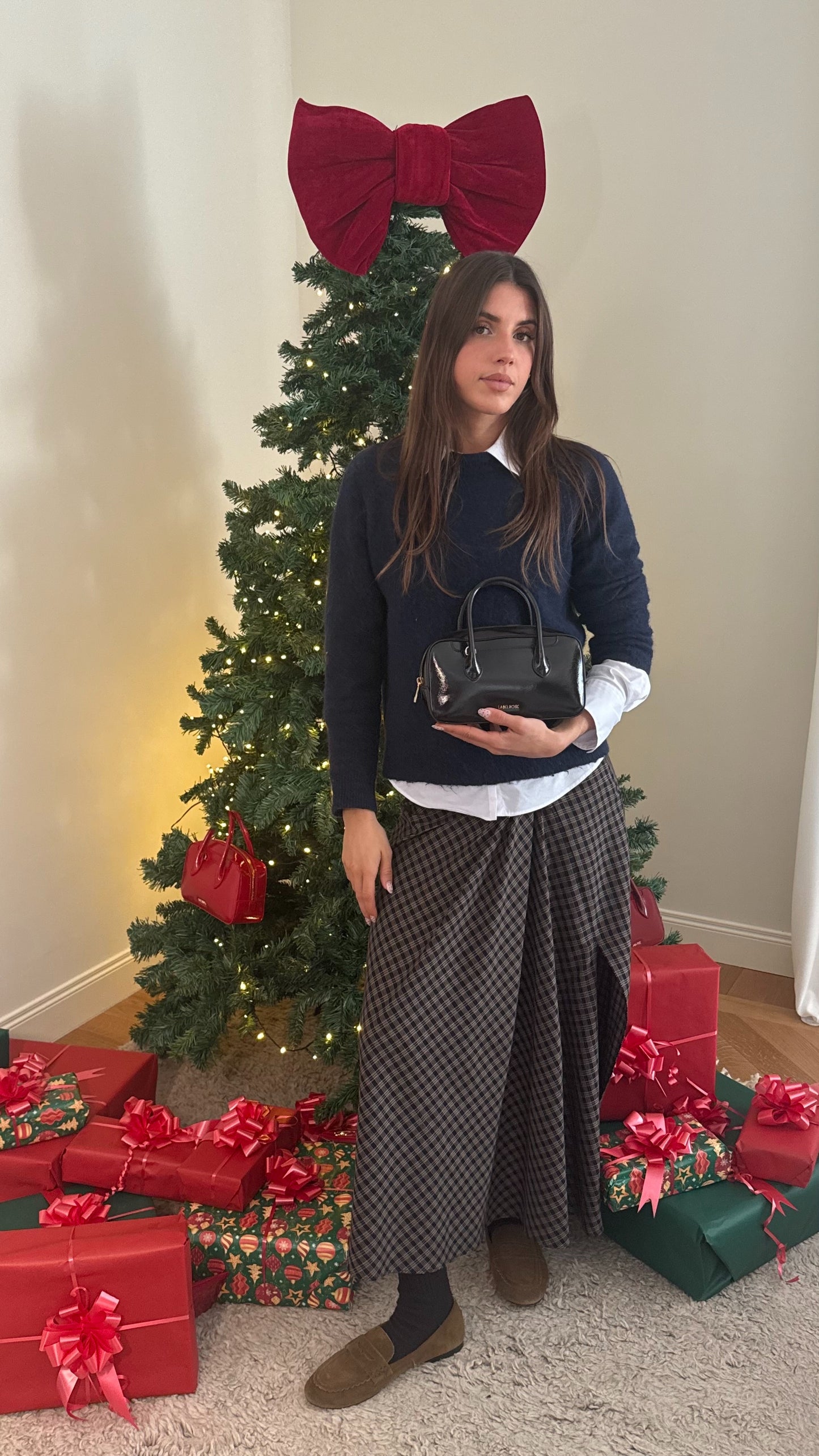 Borsa a mano IRIS - DARK BROWN