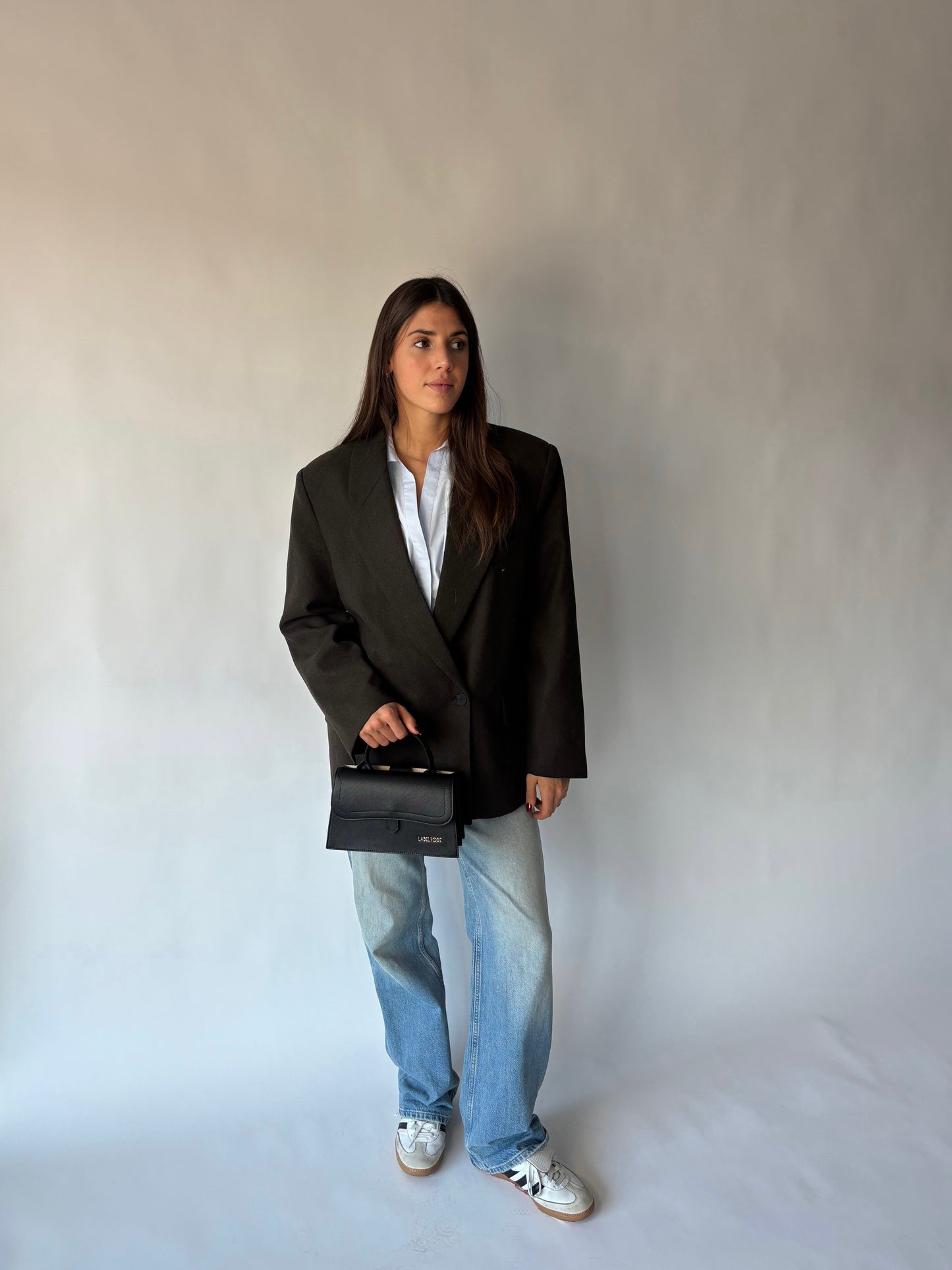 Borsa a mano PAIGE SAFFIANO - BLACK