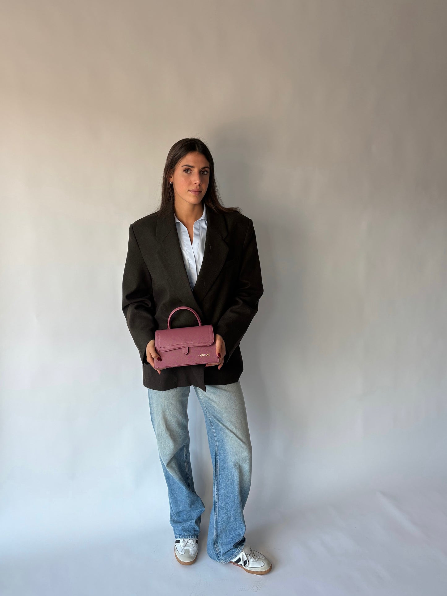 PAIGE Saffiano Handbag - WINTER ROSE