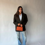 Borsa a mano PAIGE SAFFIANO - PUMPINK SPICE
