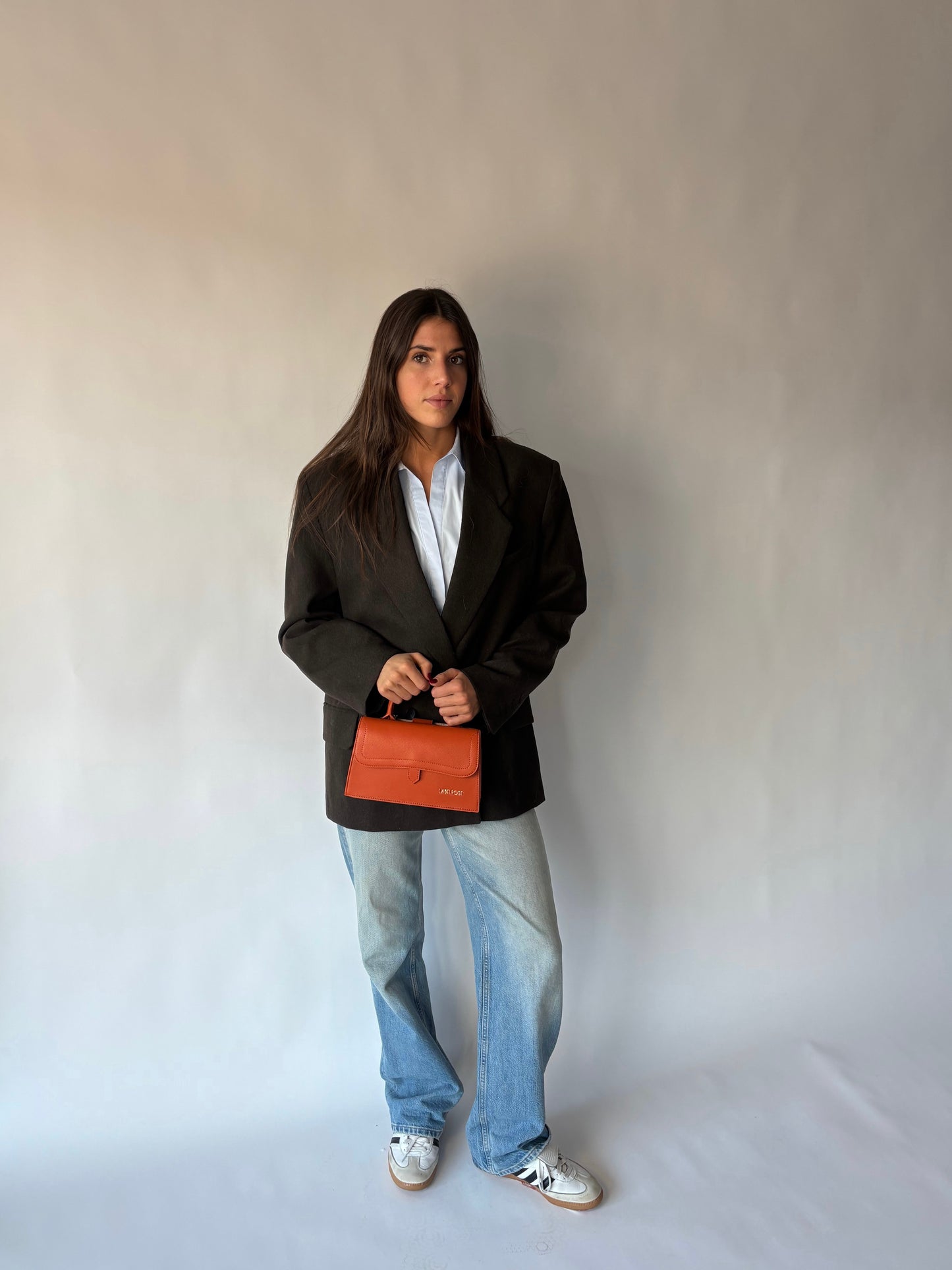 Borsa a mano PAIGE SAFFIANO - PUMPINK SPICE