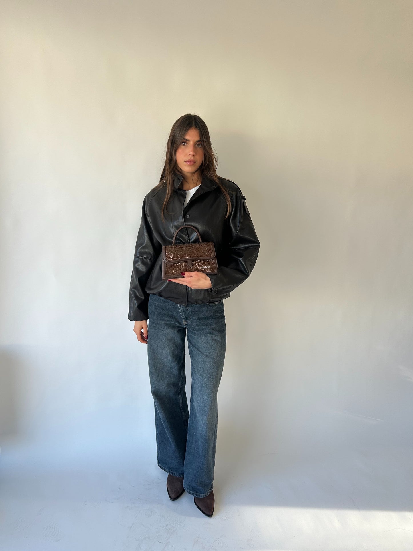 PAIGE STRASS Handbag - BROWN