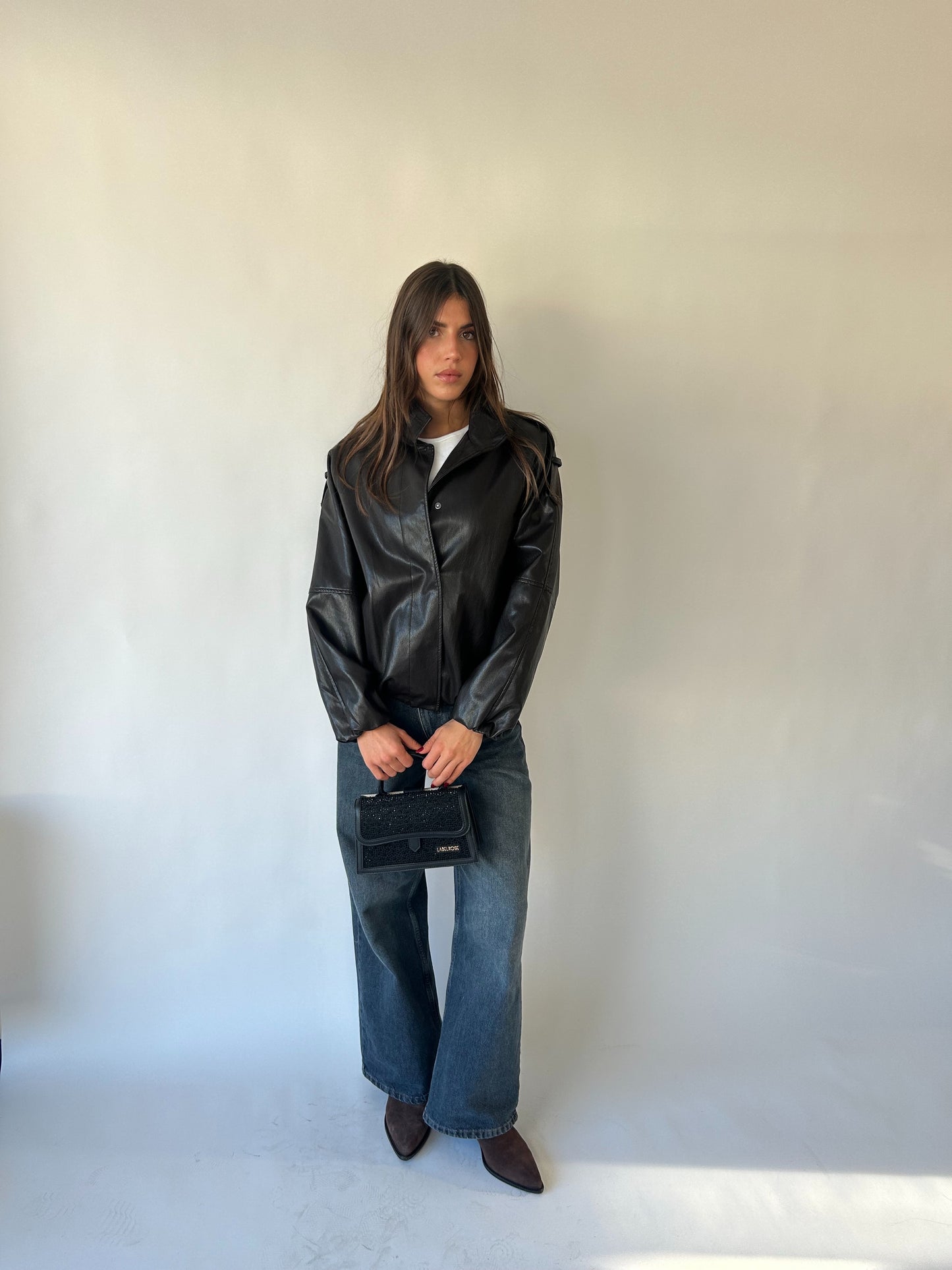 PAIGE STRASS hand bag - BLACK GOLD