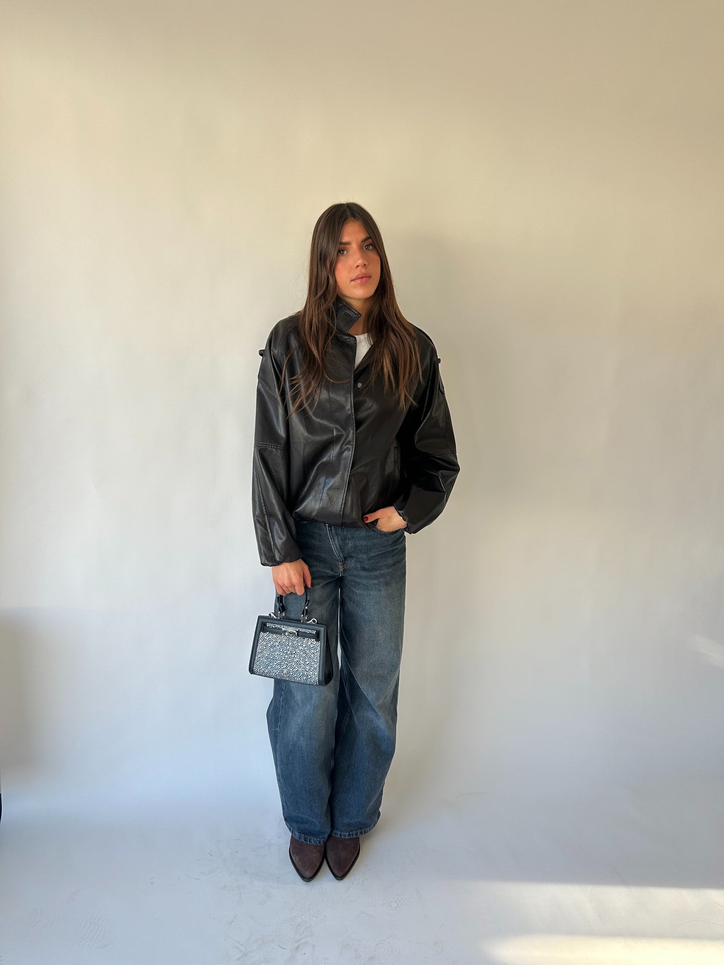 PARIS MINI STRASS Handbag - BLACK SILVER