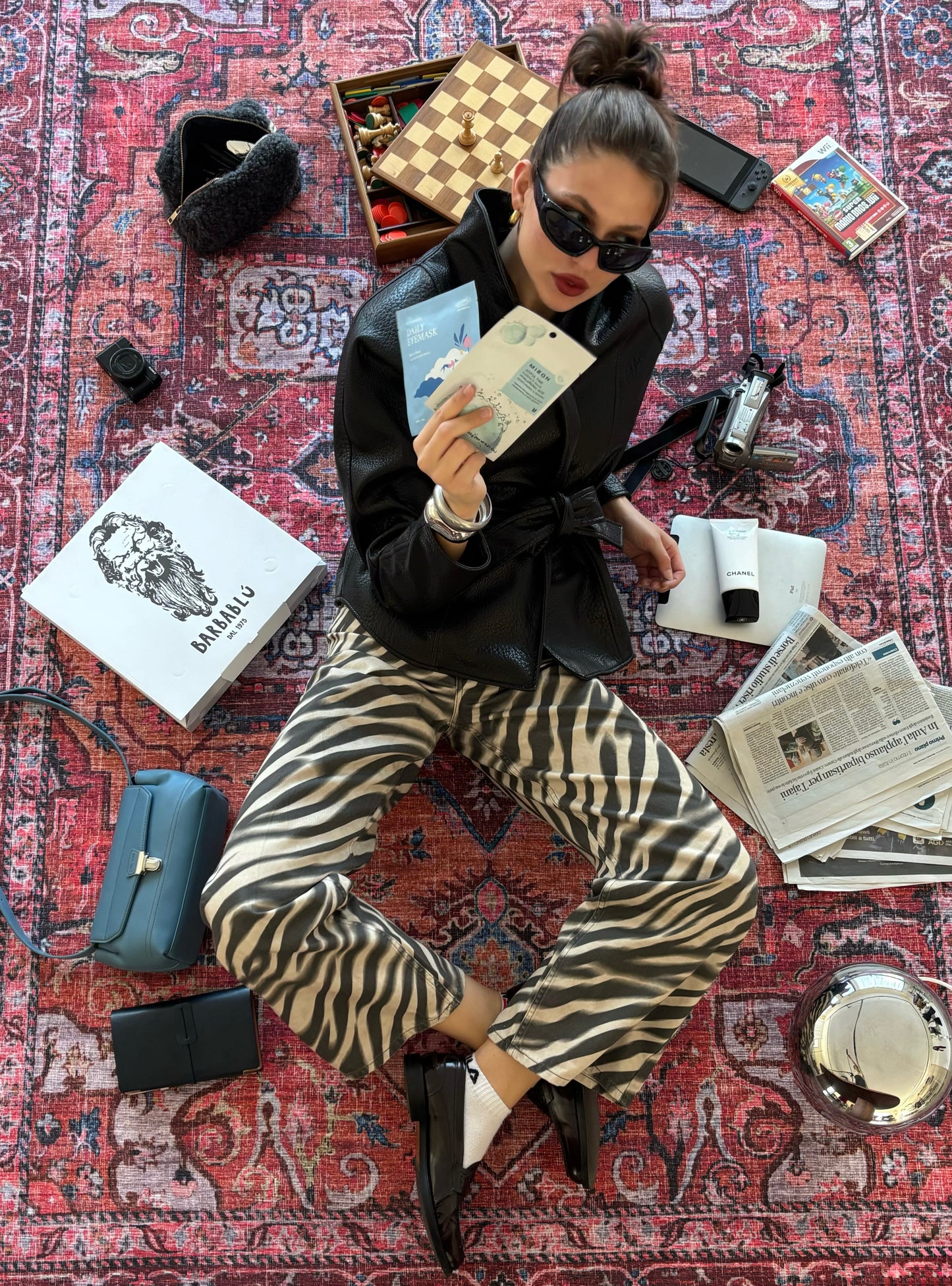 Bolso de hombro GWYNETH - AZUL CLARO