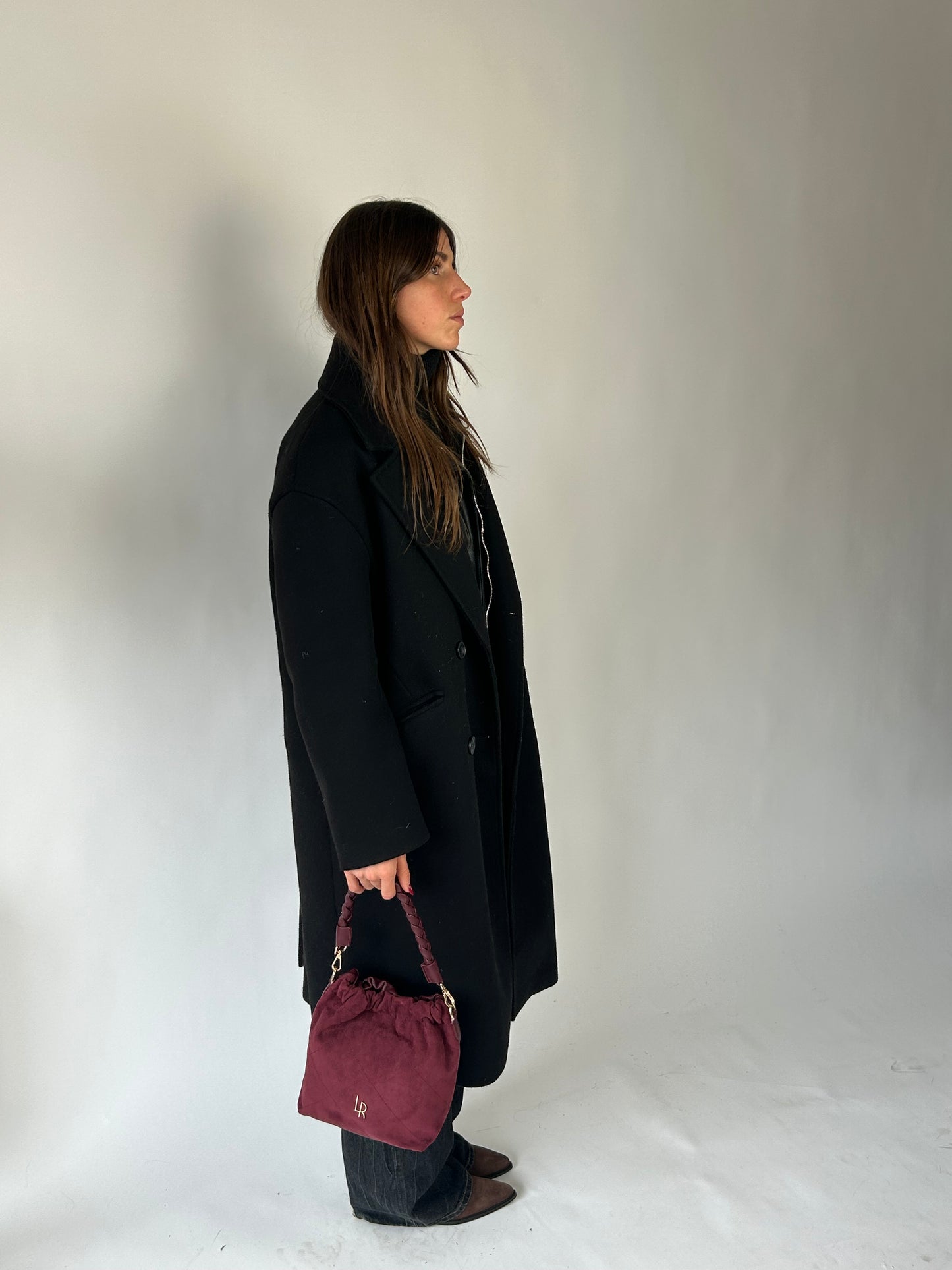 Borsa a secchiello MATILDE SUEDE - WINE