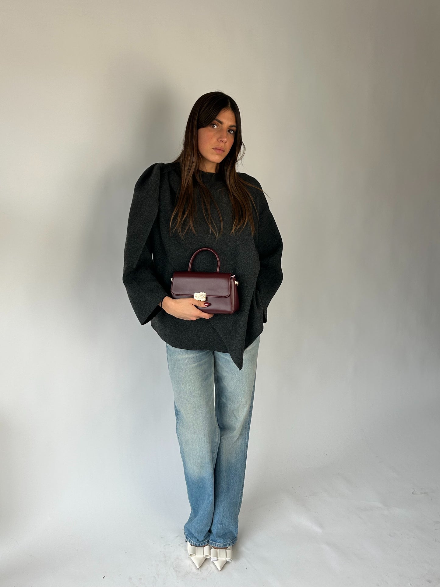 Borsa a mano RENEÉ- BURGUNDY