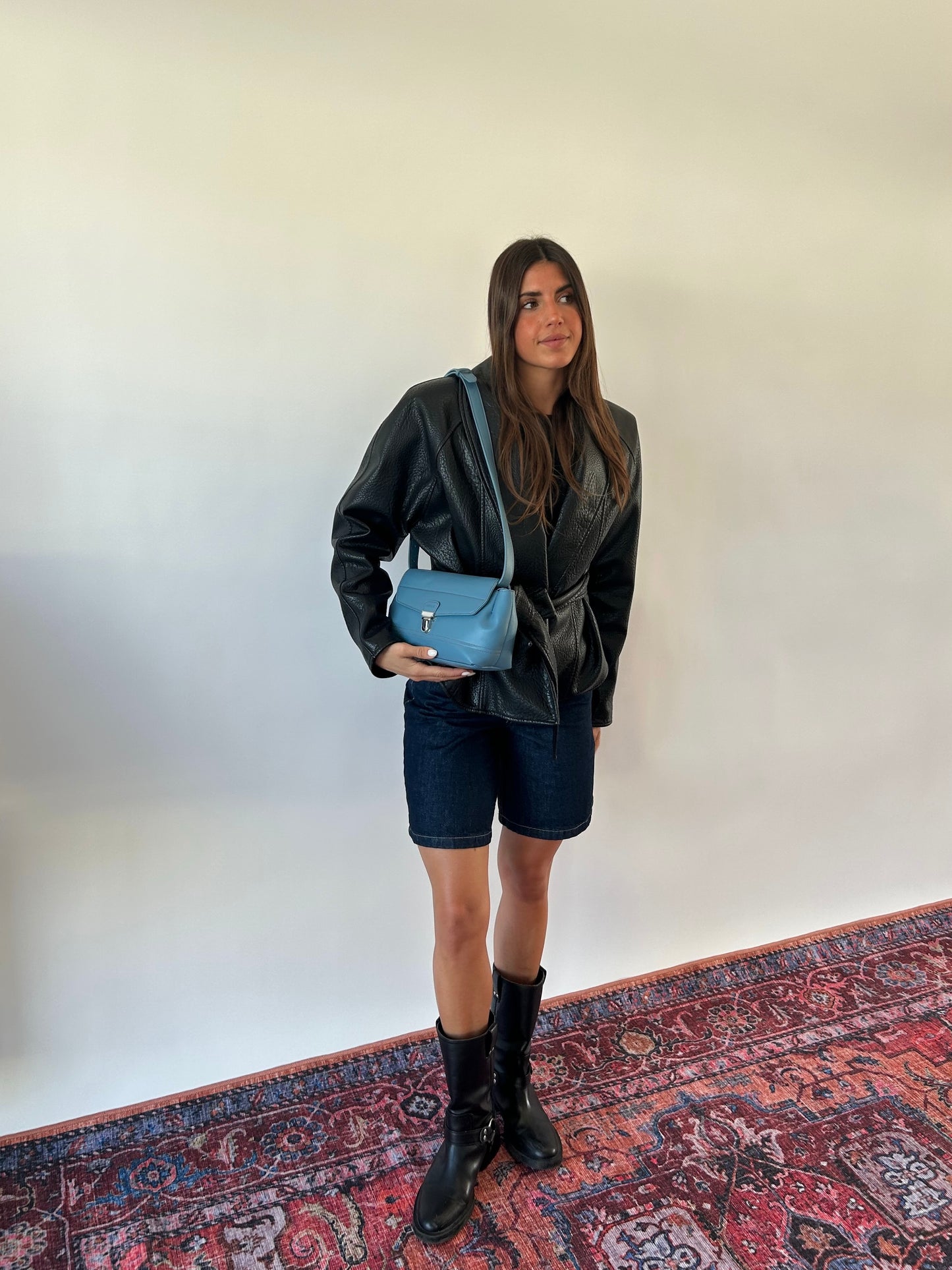 Bolso de hombro GWYNETH - AZUL CLARO