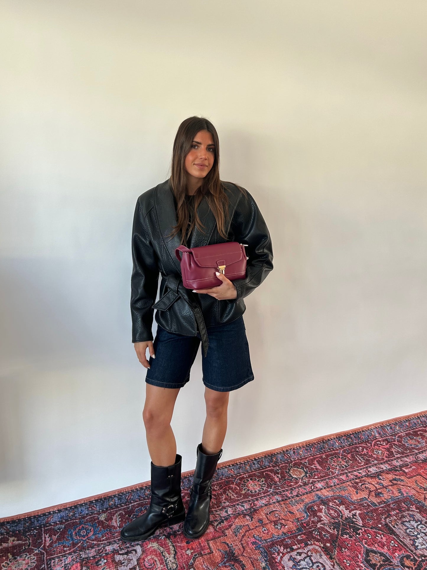 Bolso de hombro GWYNETH - CEREZA