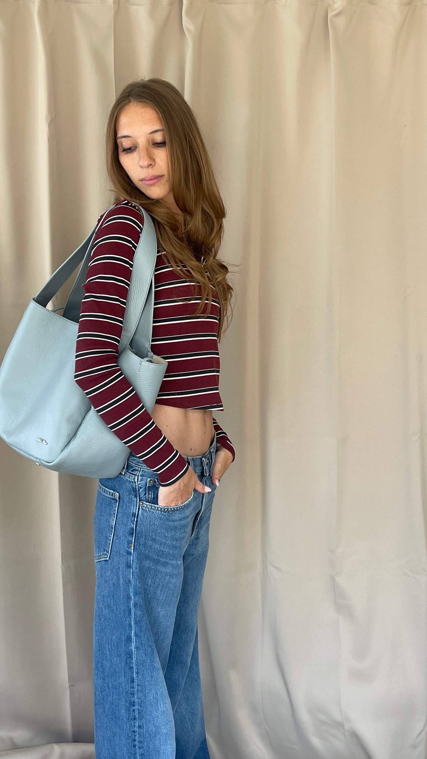 Borsa a spalla NEW MELISSA - LIGHT BLUE