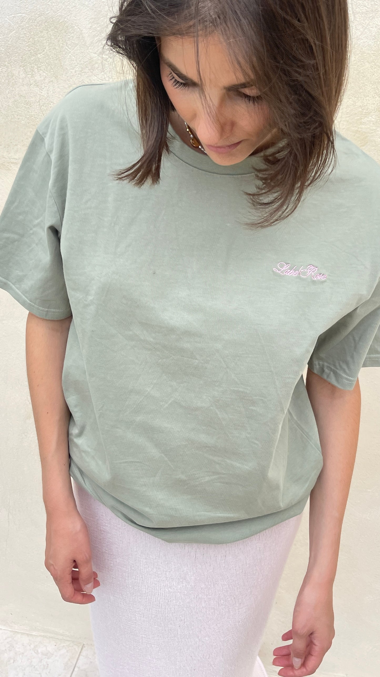 LABEL ROSE T-shirt - GREEN