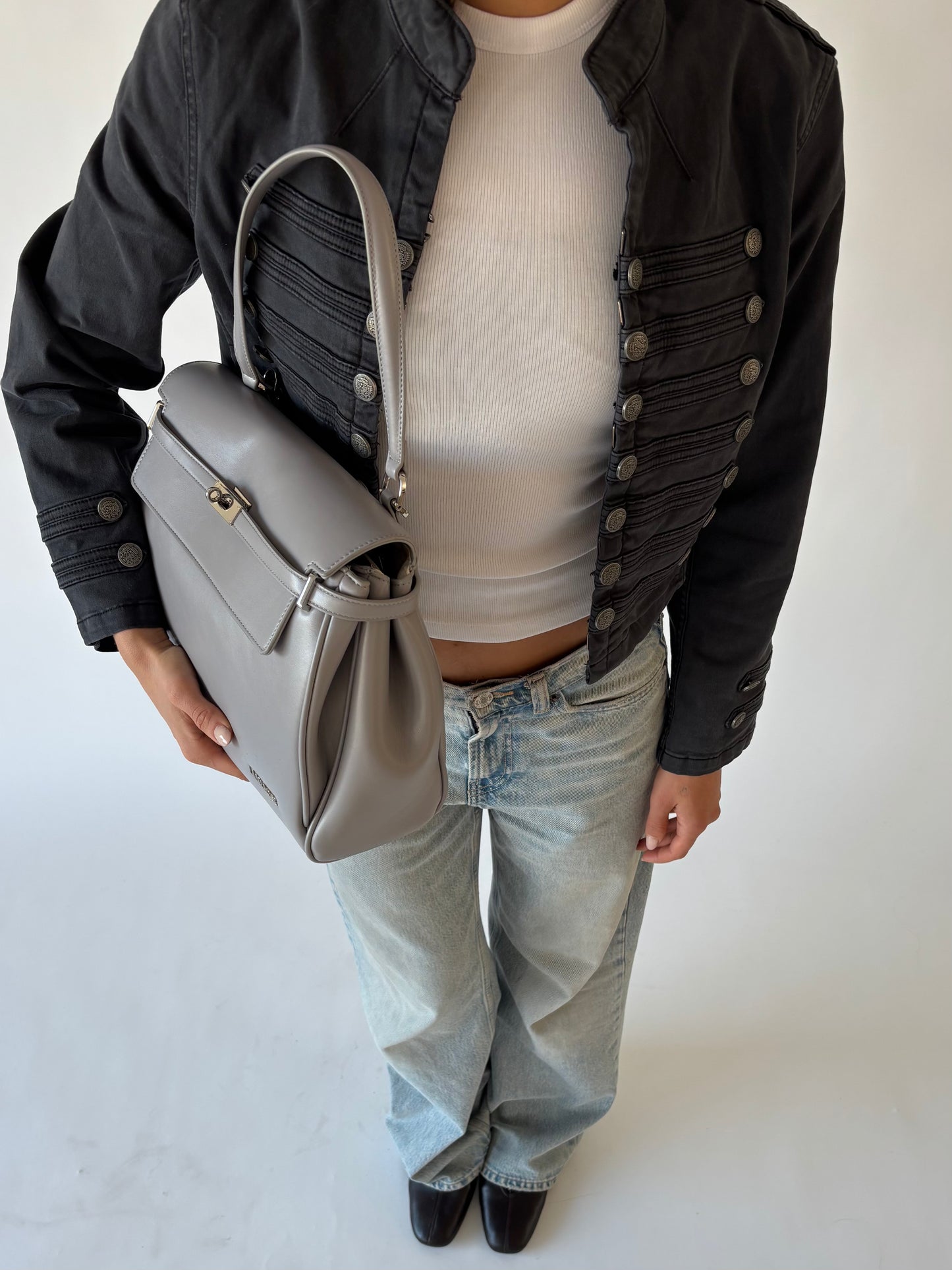 QUINN shoulder bag - GREY