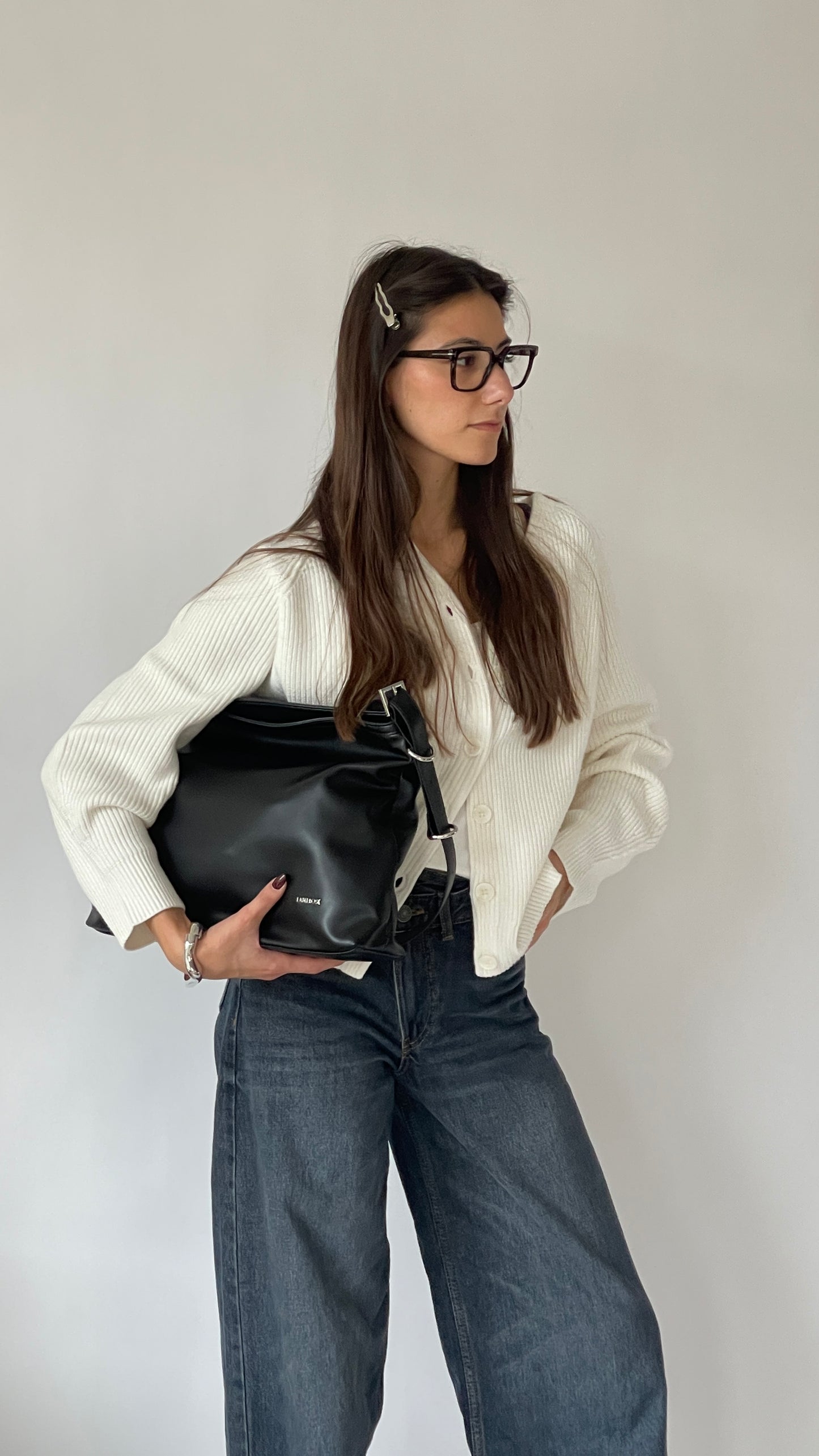 Borsa a spalla MINNIE - BLACK SILVER