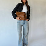 QUINN-CAMEL shoulder bag