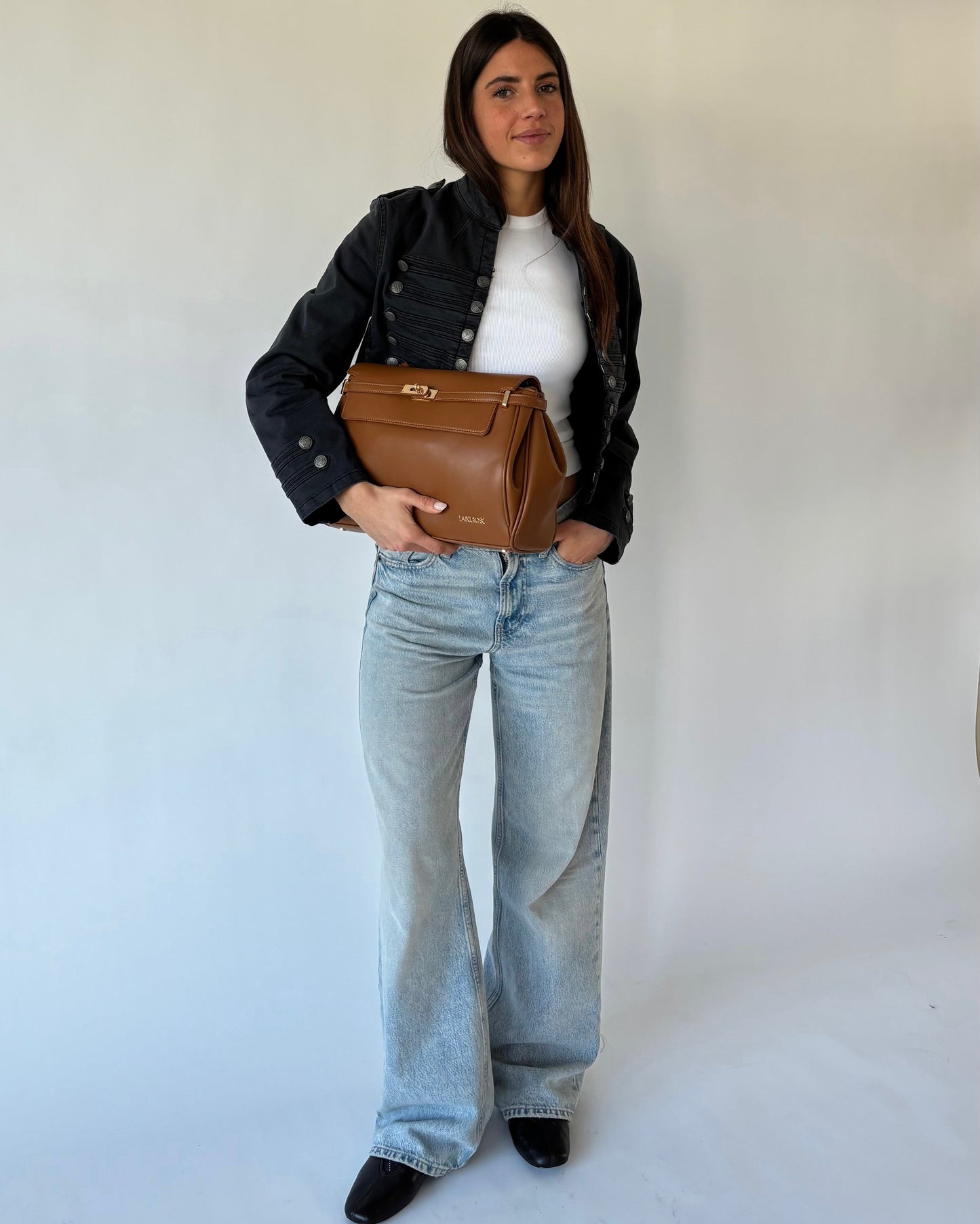 QUINN-CAMEL shoulder bag