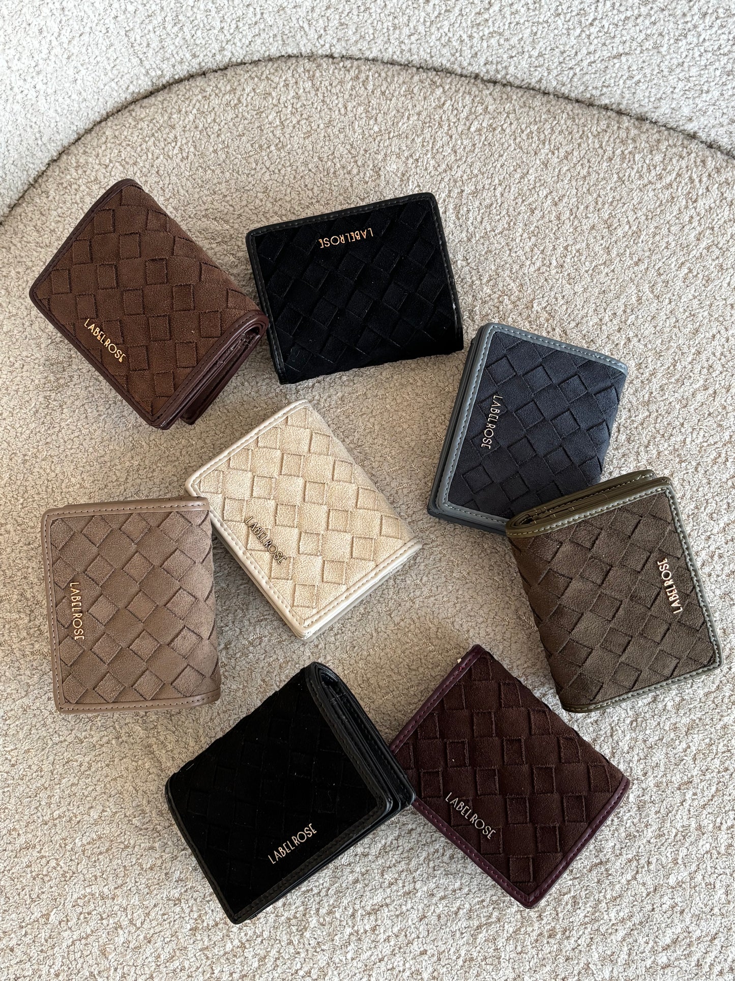 MEGAN WALLET FAUX SUEDE - BROWN