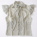 KATE Top - BLACK POLKA DOTS