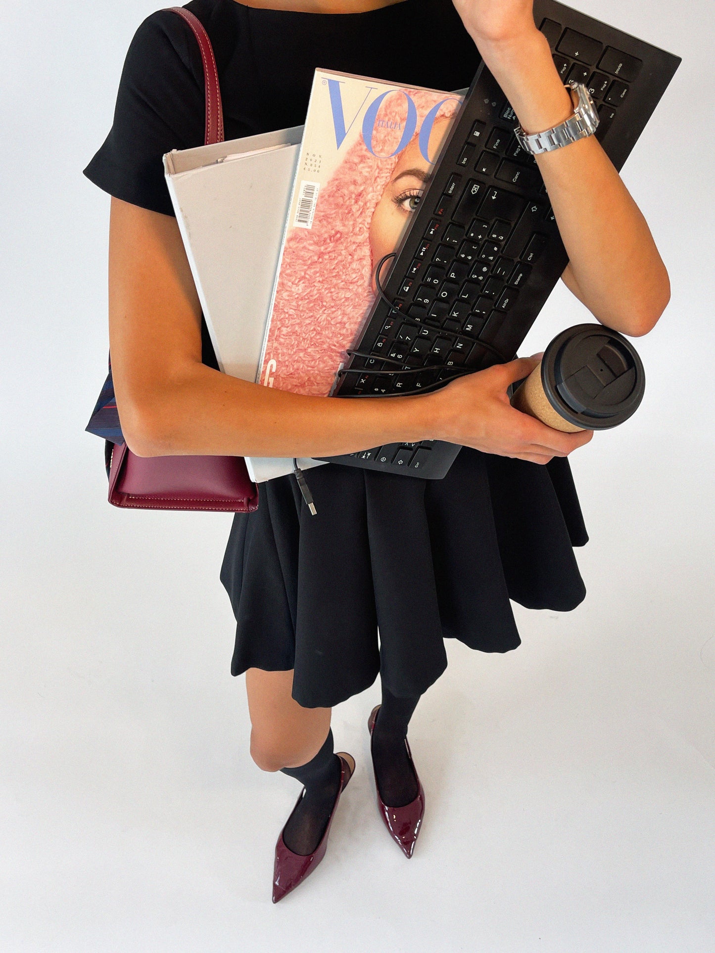 Borsa a spalla MELISSA BIG - BURGUNDY PREVENDITA
