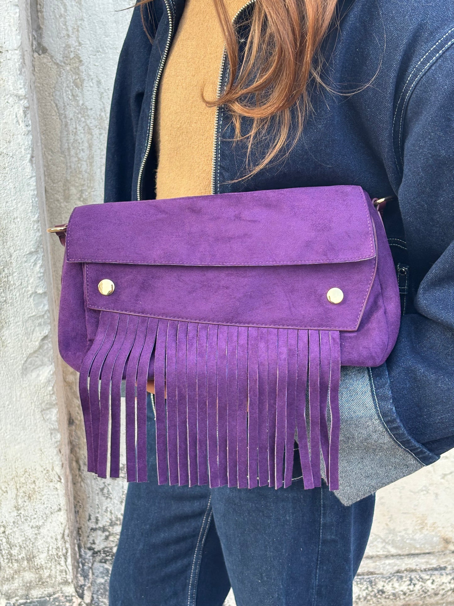 Borsa a spalla MEREDITH - VIOLET