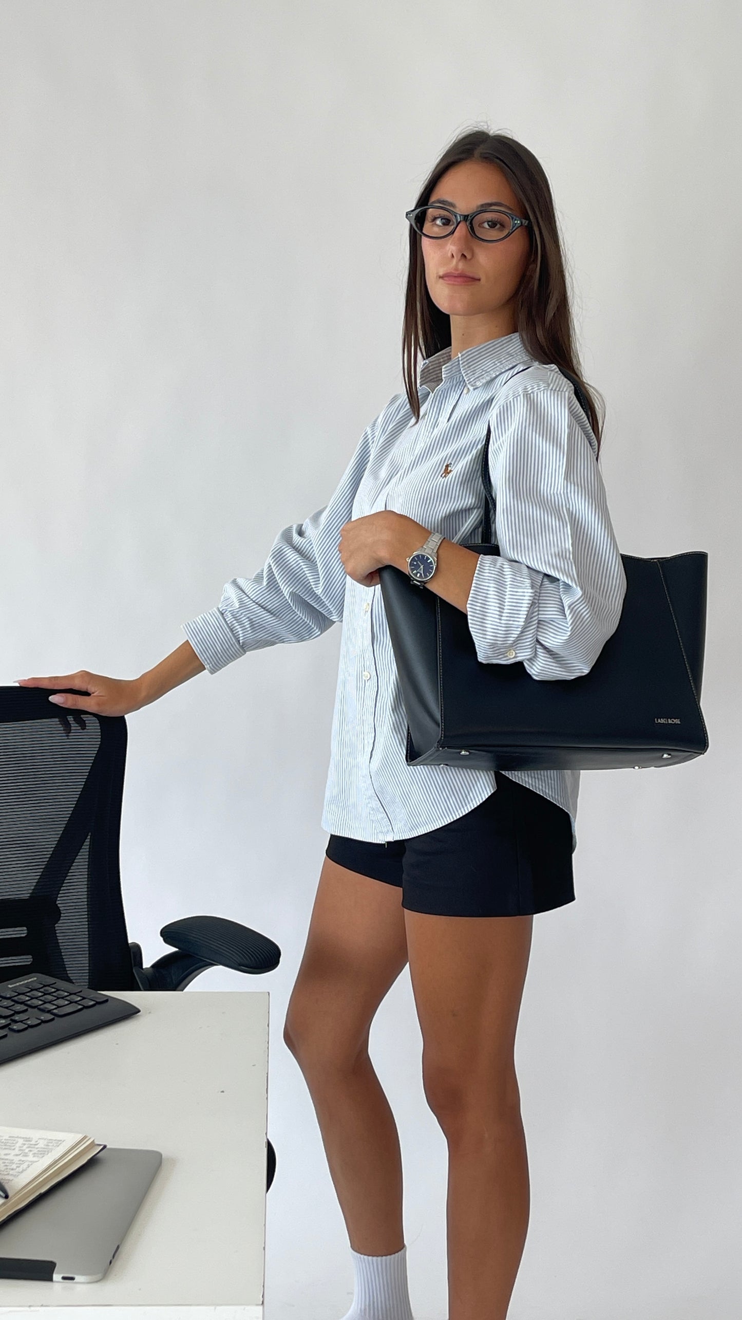 Borsa a spalla MELISSA BIG - BLACK SILVER PREVENDITA