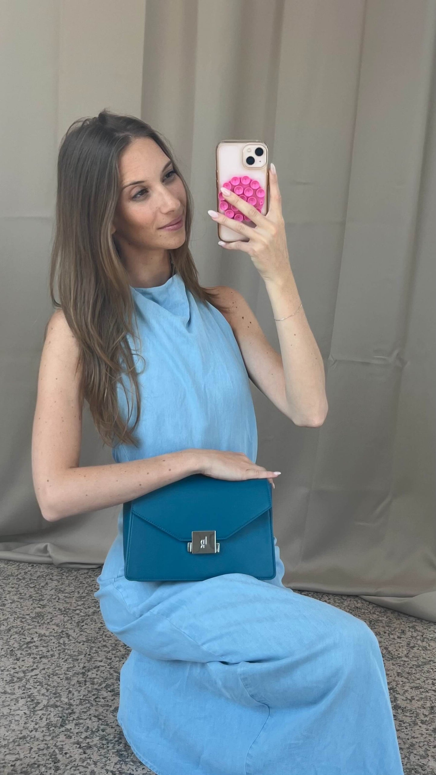 Borsa a tracolla AURA - DARK TEAL