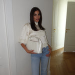 IVORY SMALL Handbag - GLOSSY WHITE
