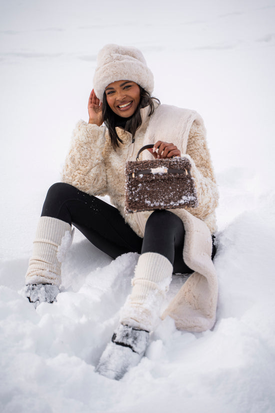 Borsa a mano GRACE TEDDY- DARK BROWN