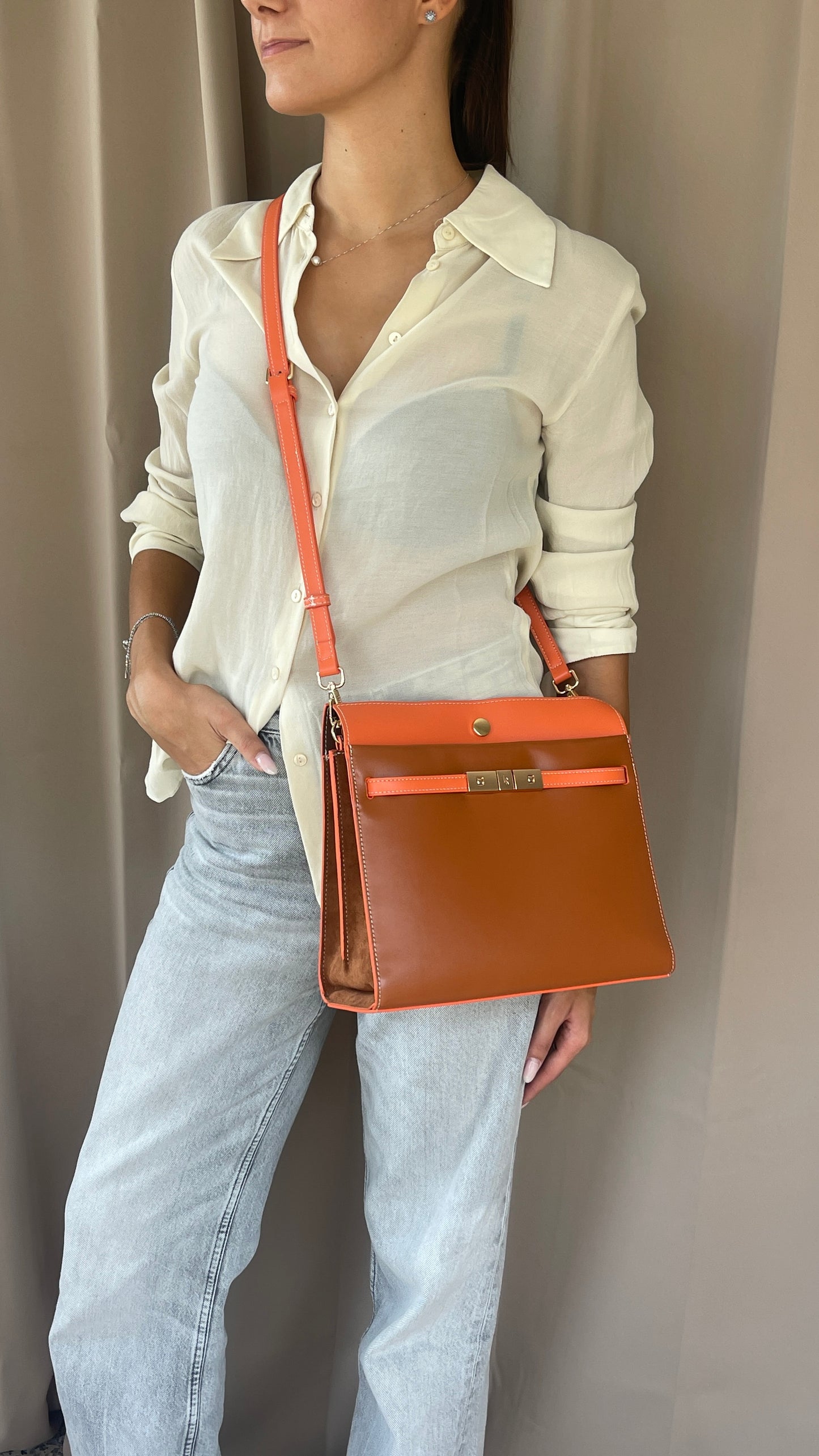 GRACE 5.0 Shoulder Bag - LIGHT BROWN