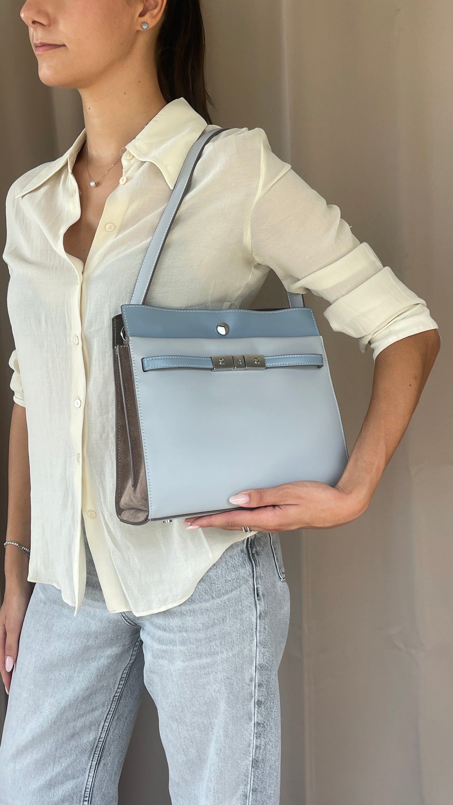 Borsa a spalla GRACE 5.0 - LIGHT BLUE