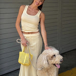 Gonna longuette AIDA - BUTTER YELLOW