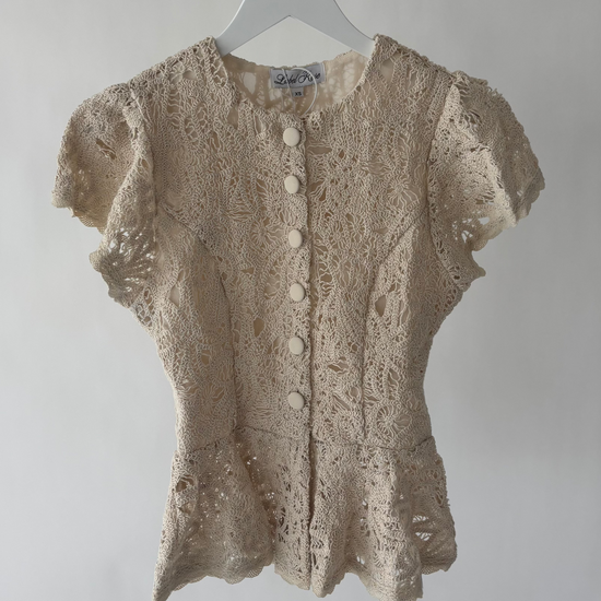 Camicia ELIZABETH CROCHET - BEIGE