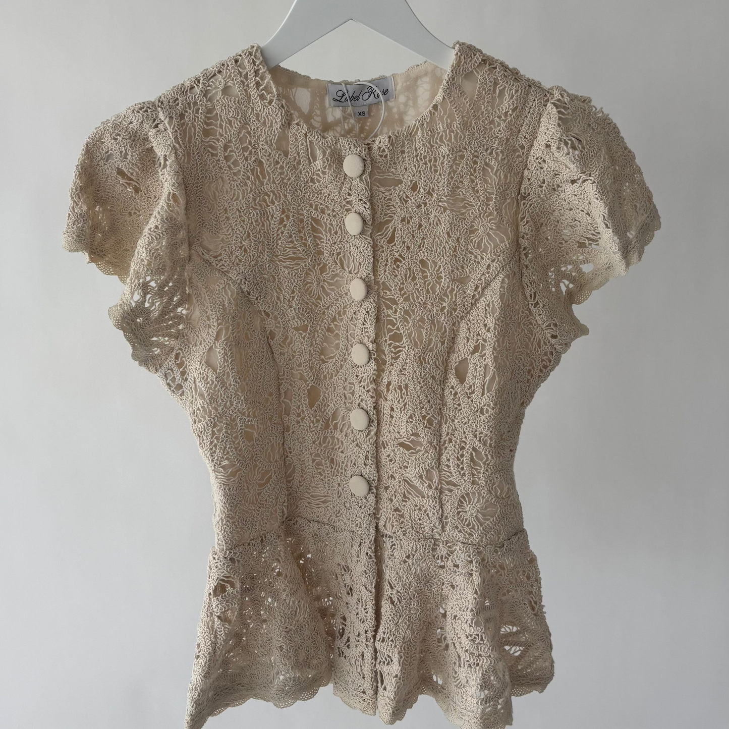 Camicia ELIZABETH CROCHET - BEIGE