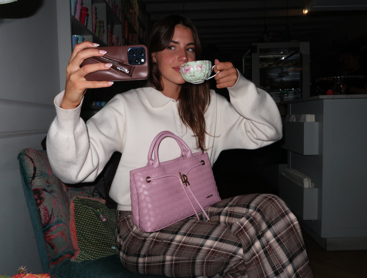 Borsa a mano MEGAN - PINK QUARZ