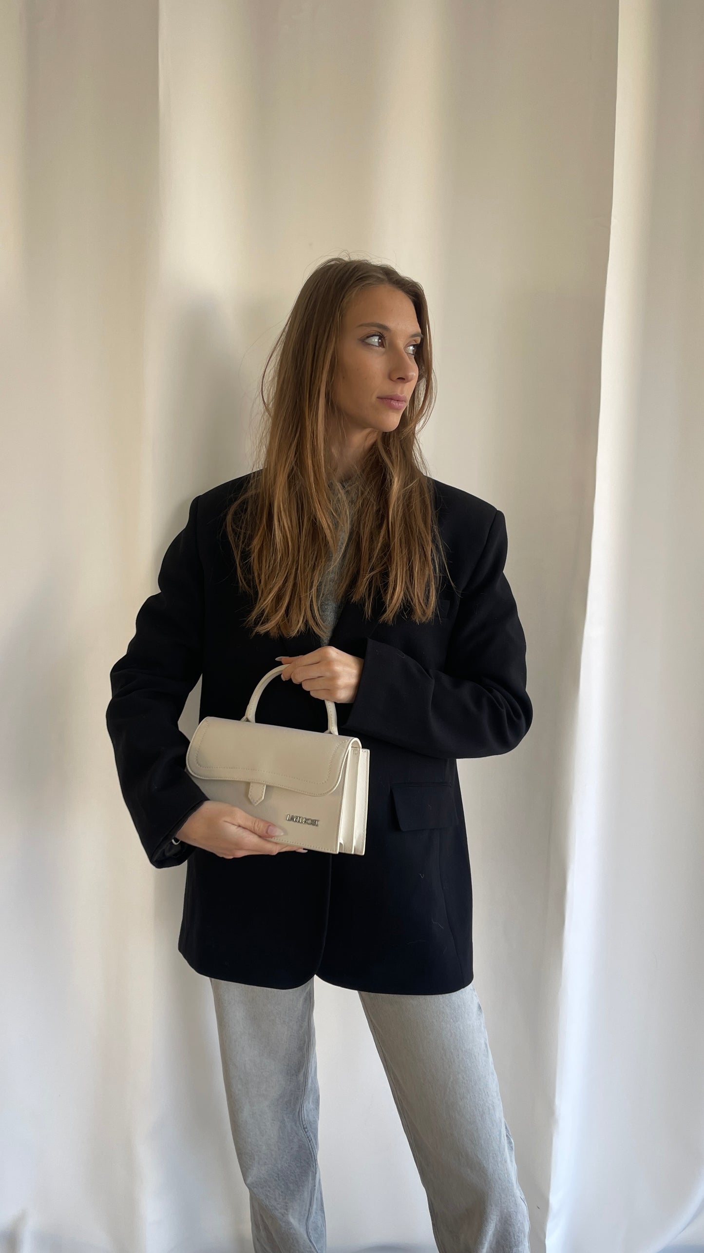 Borsa a mano PAIGE SAFFIANO - COTTON