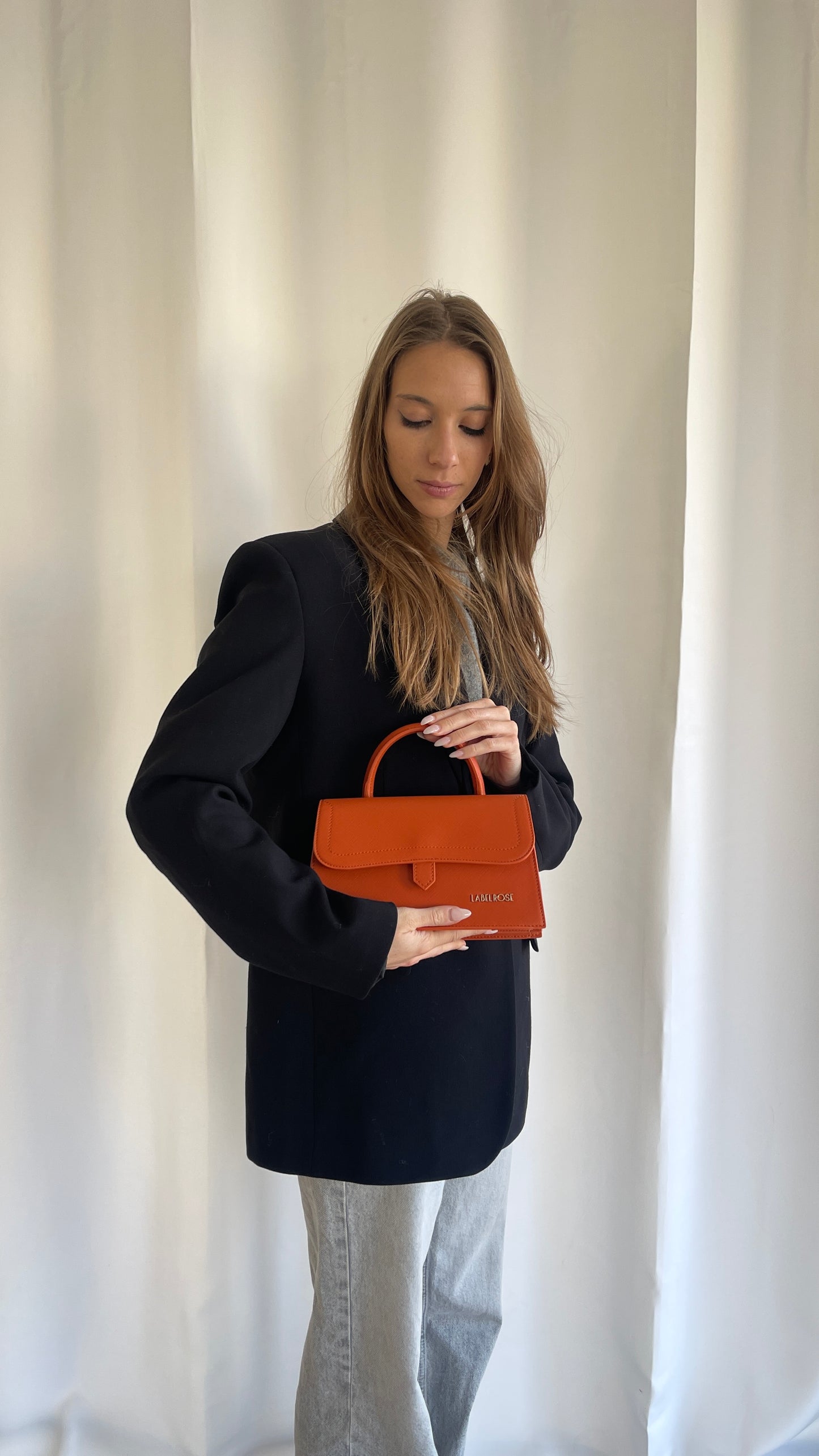 Borsa a mano PAIGE SAFFIANO - PUMPINK SPICE