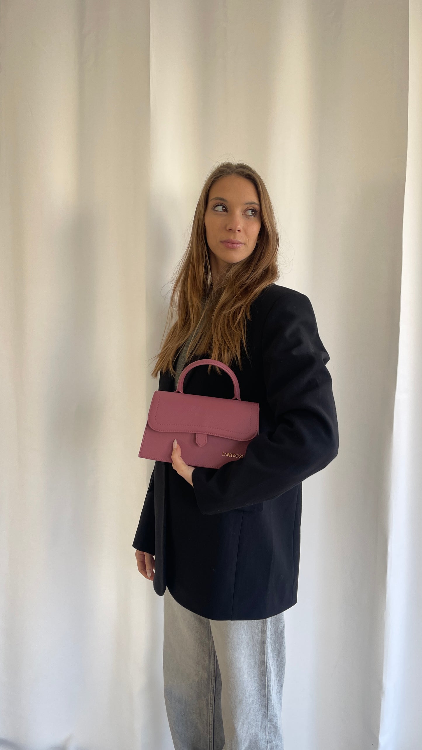 Borsa a mano PAIGE Saffiano - WINTER ROSE