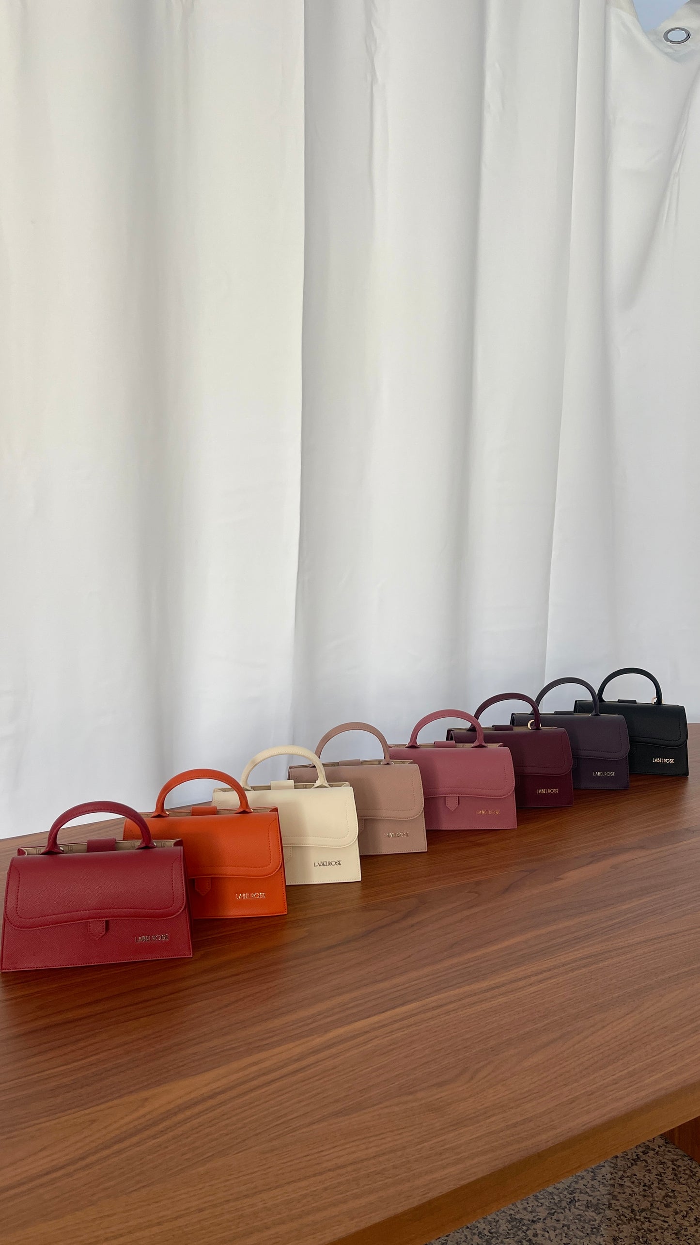 Borsa a mano PAIGE SAFFIANO - PUMPINK SPICE