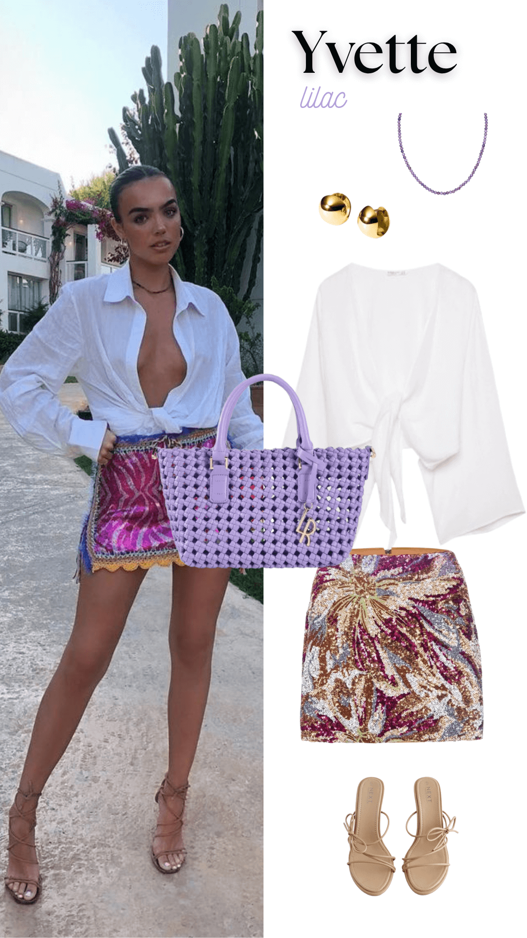 Borsa a tracolla YVETTE - LILAC