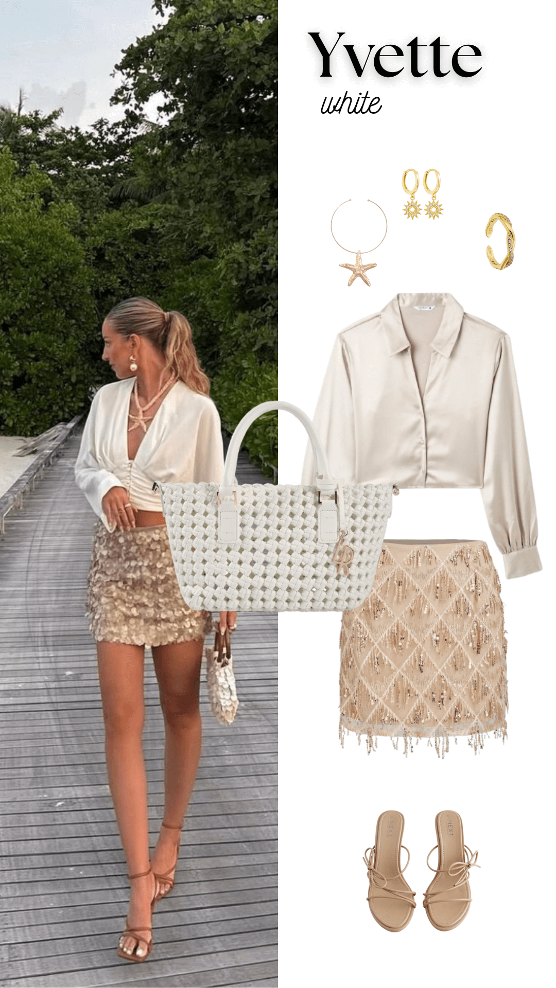 Borsa a tracolla YVETTE - WHITE
