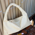 Borsa a spalla ANYA intrecciata - BUTTER YELLOW