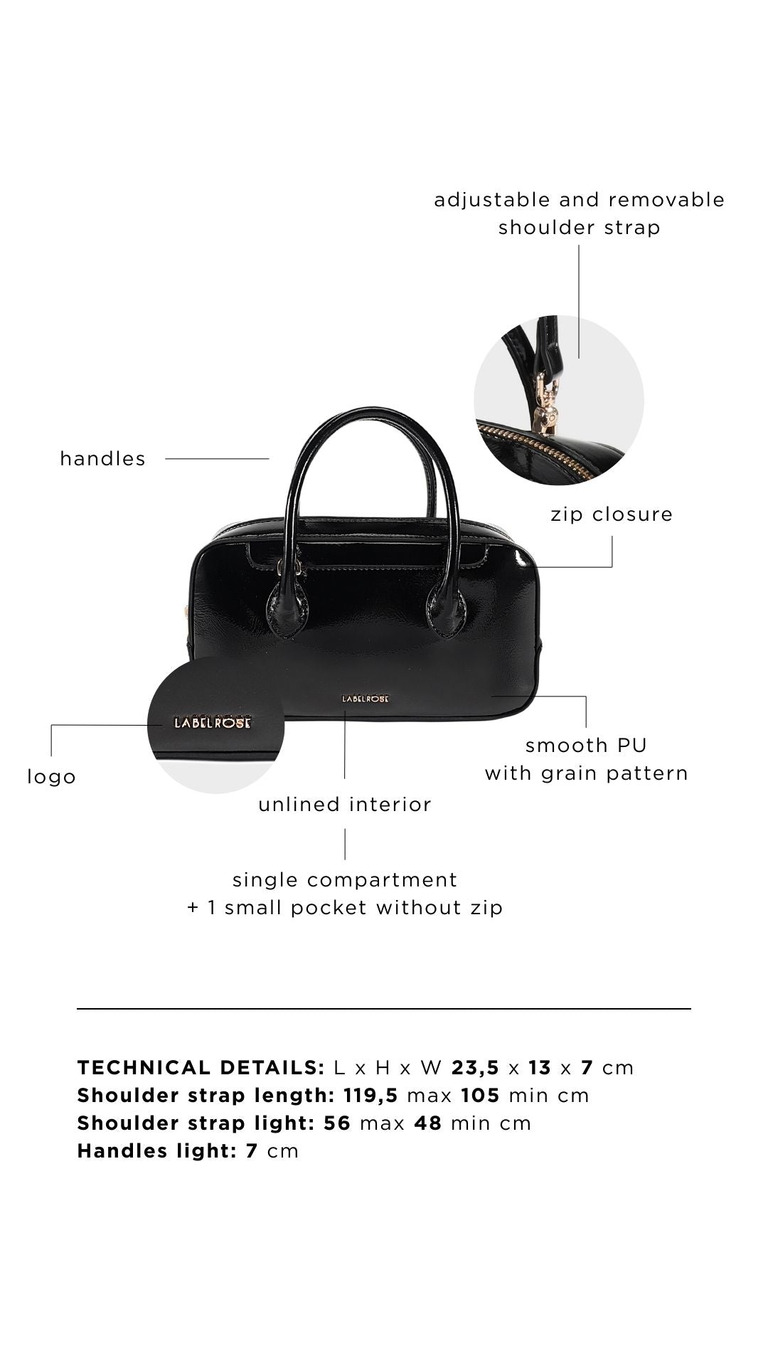 Borsa a mano IRIS - BLACK