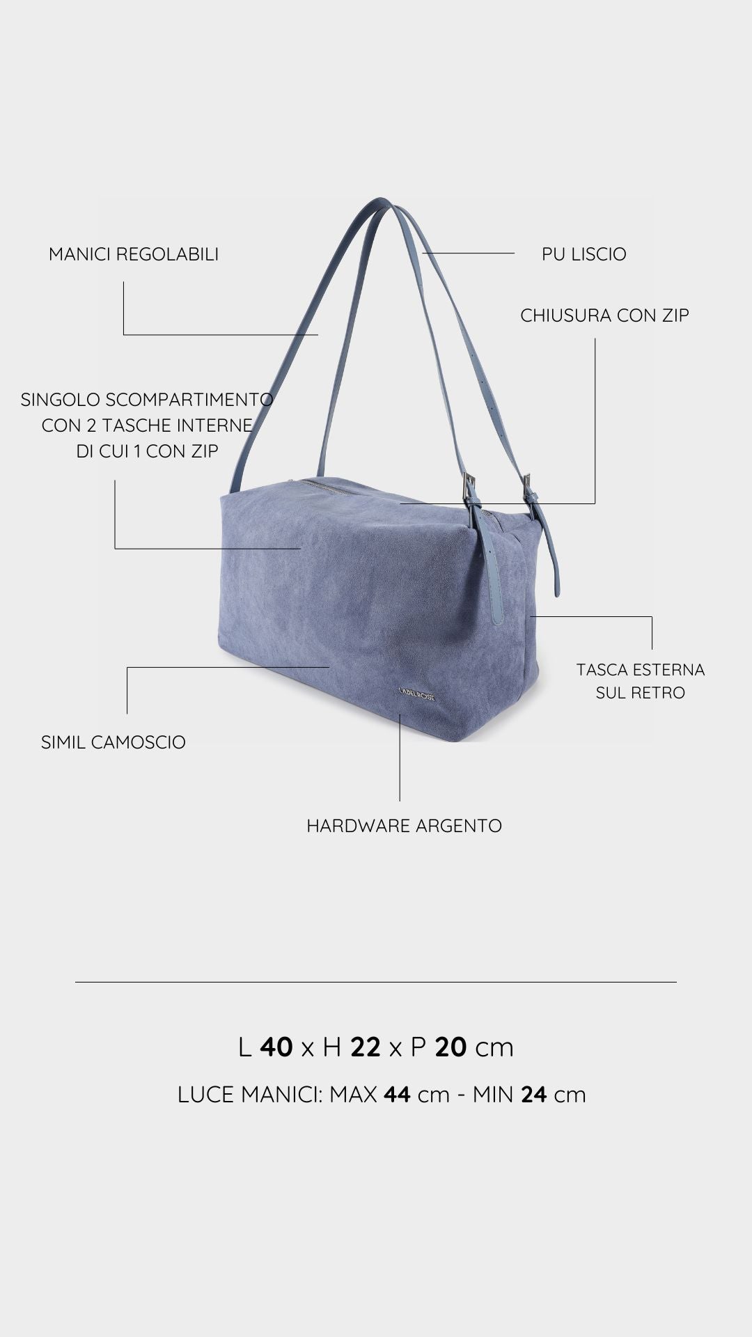 Shopping bag a spalla SIDNEY - BLUETTE