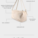 Shopping bag a spalla SIDNEY - PANNA