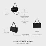Borsa a spalla IVORY SUEDE - BLACK SILVER