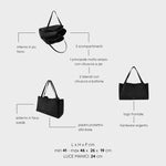 Borsa a spalla IVORY SUEDE - BLACK SILVER