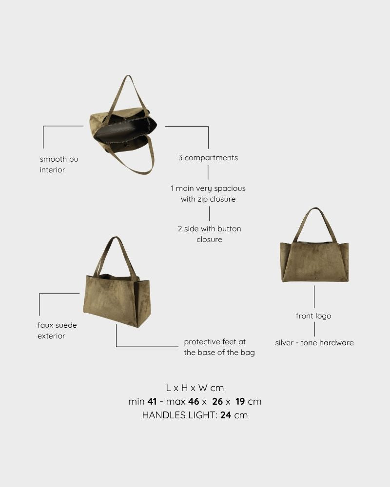 IVORY SUEDE Shoulder Bag - SAGE GREEN