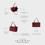 Borsa a spalla IVORY SUEDE - BURGUNDY